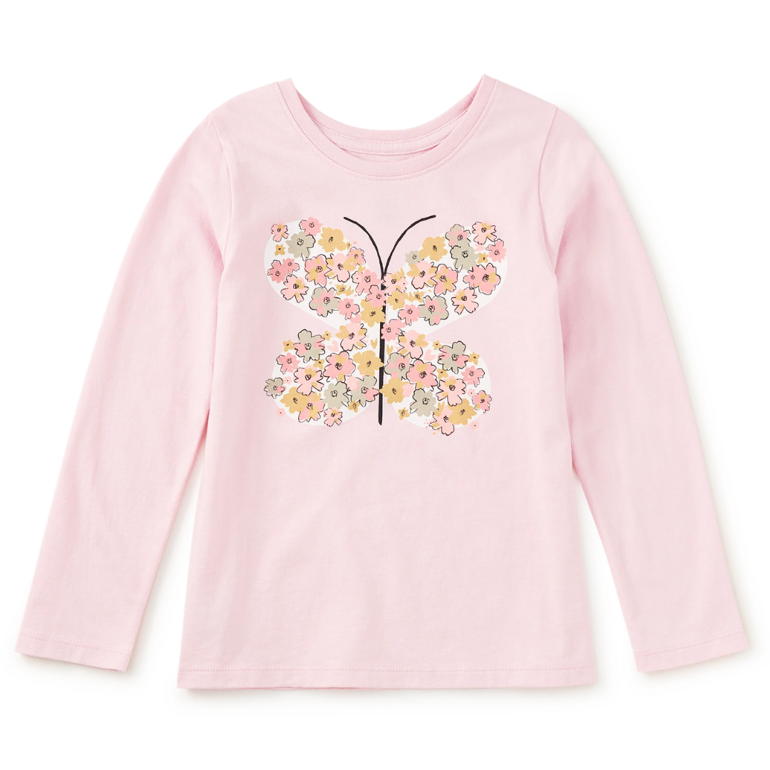 Tea Rose Butterfly Graphic Tee