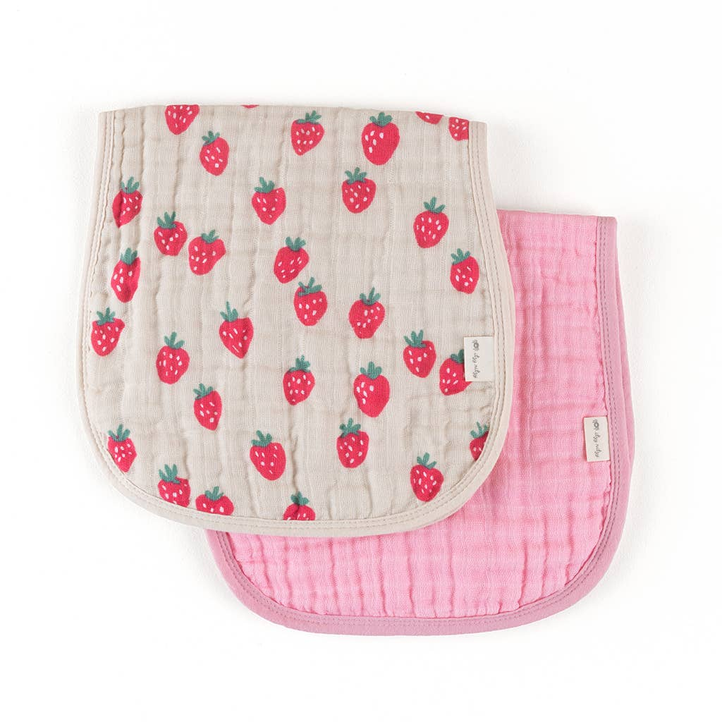 Strawberry Burp Cloths