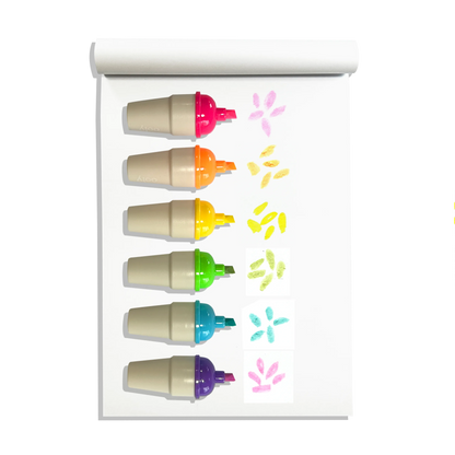 Sweet Scoops: Neon Highlighters - Strawberry Scent (Set of 6)