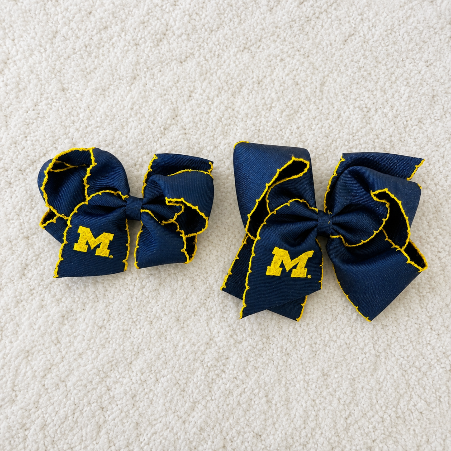 Michigan Embroidered Grosgrain Bow