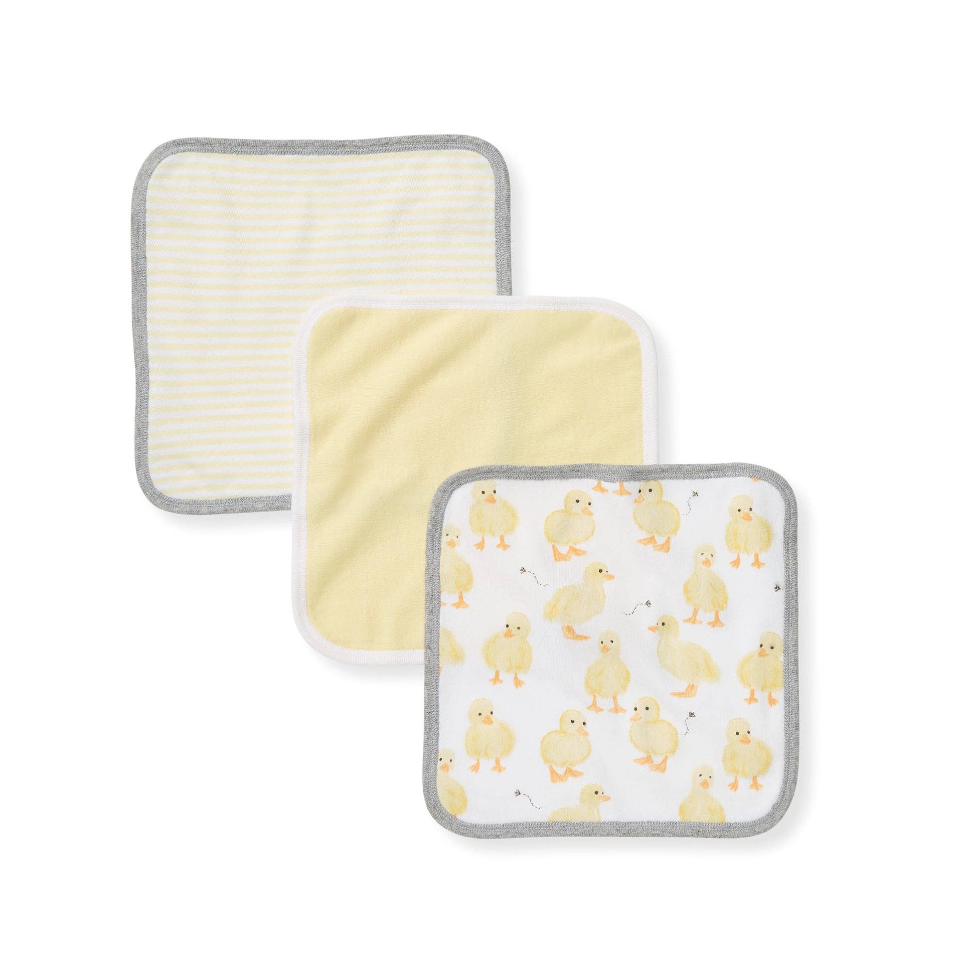 Little Ducks Organic Cotton Washcloths 3 Pack