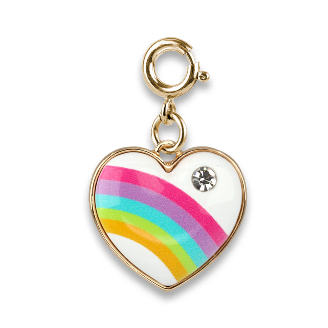 Puffed Rainbow Heart Charm