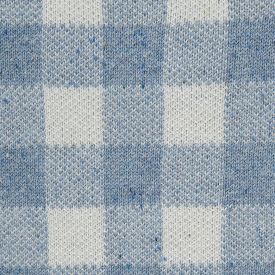 Blue Gingham Sweater Set