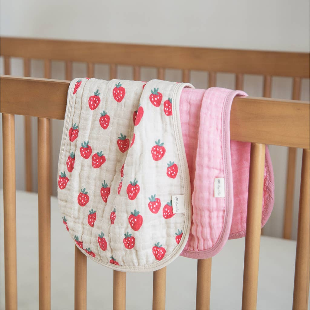 Strawberry Burp Cloths