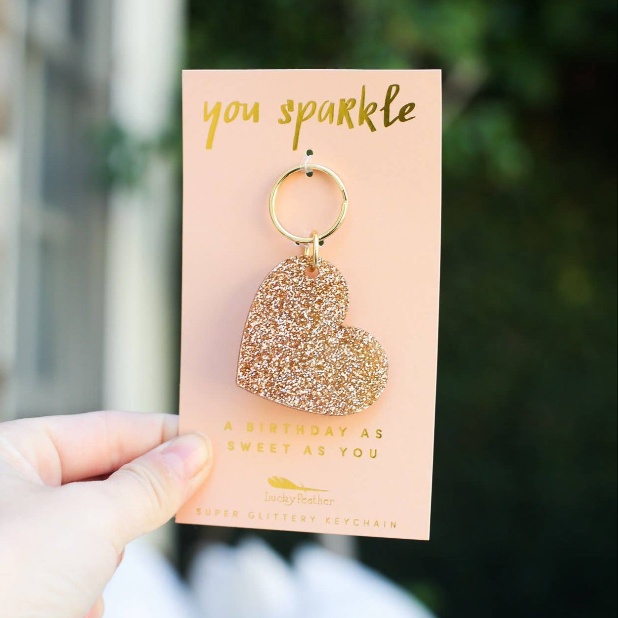 Heart Glitter Keychain