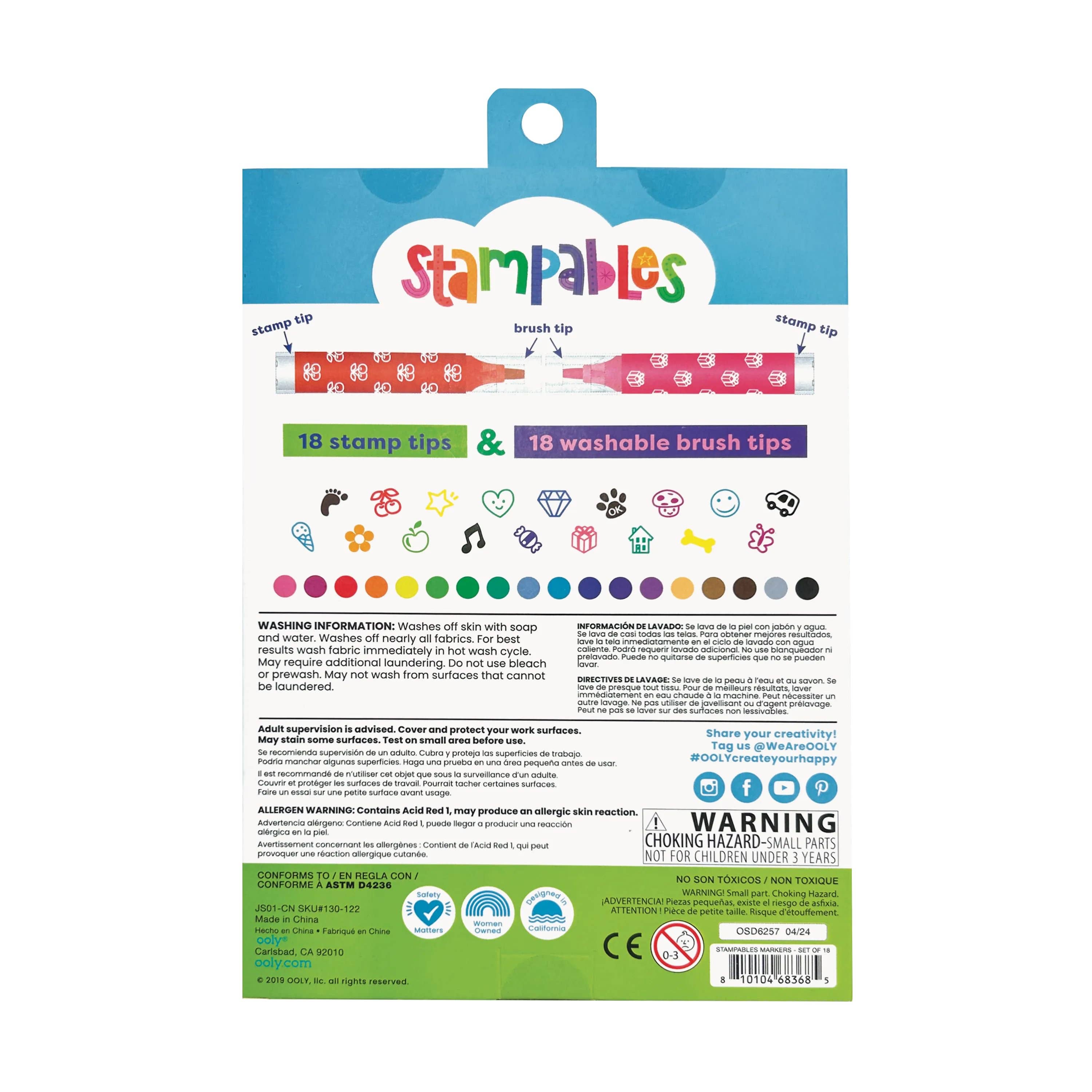 Stampables Double-Ended Brush & Stamp Markers