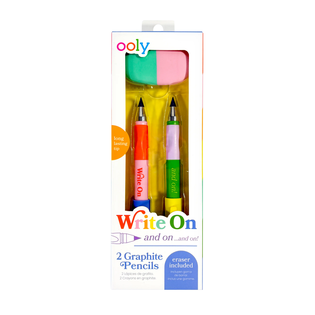 Write On Graphite Pencil and Eraser Set