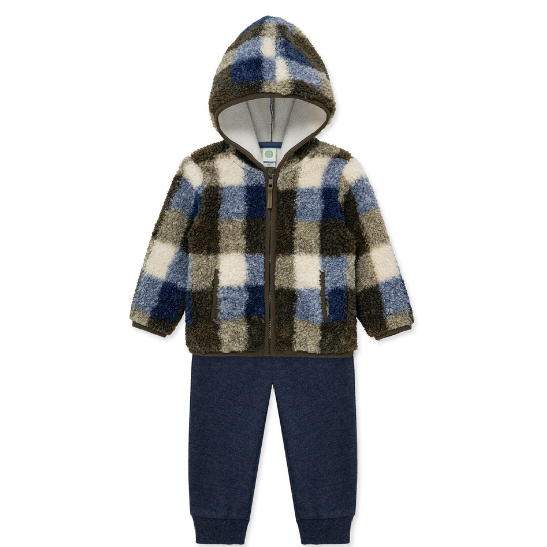 Plaid 3-Piece Sherpa Set