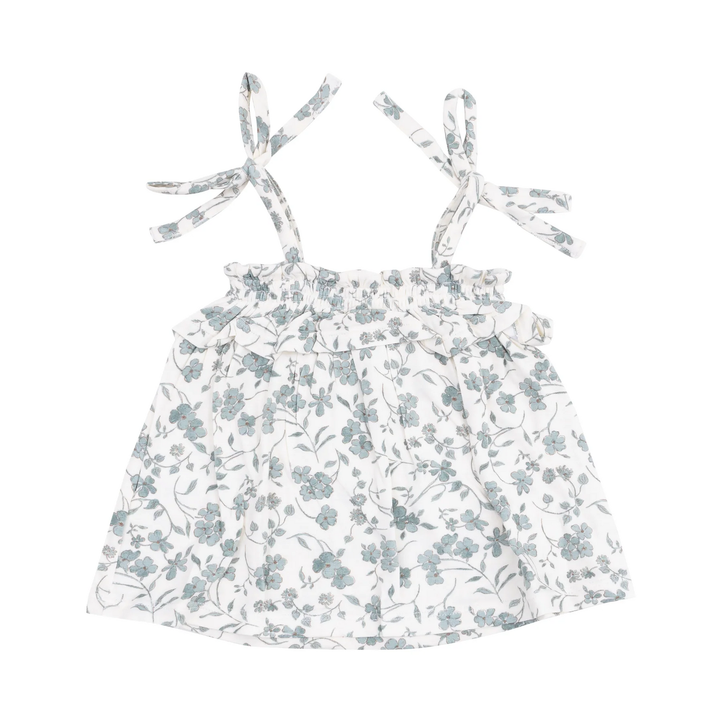 Baby's Breath Floral Ruffle Top and Bloomer Set