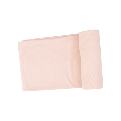 Solid Rose Smoke Rib Swaddle Blanket