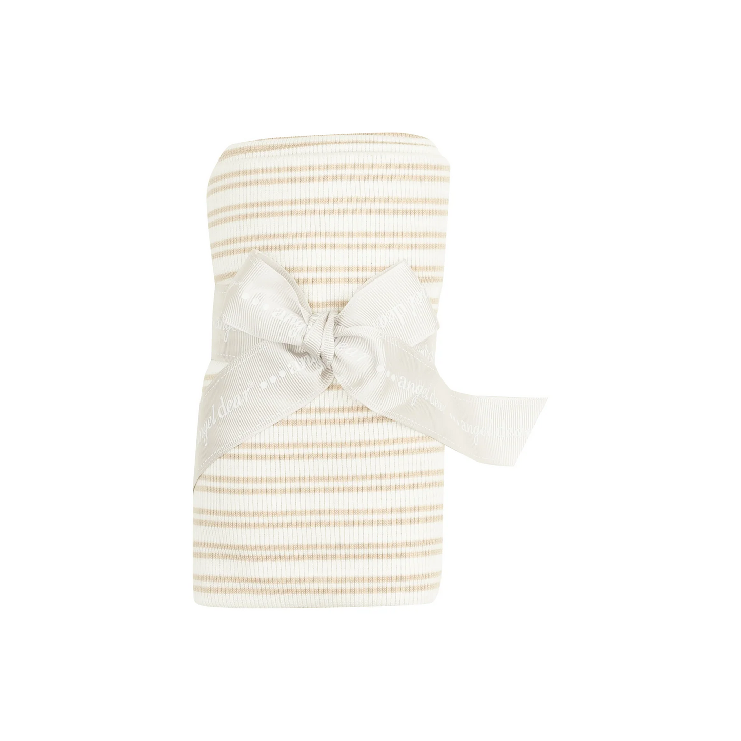 Stripe Oxford Tan Swaddle Blanket