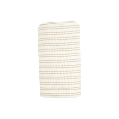 Stripe Oxford Tan Swaddle Blanket