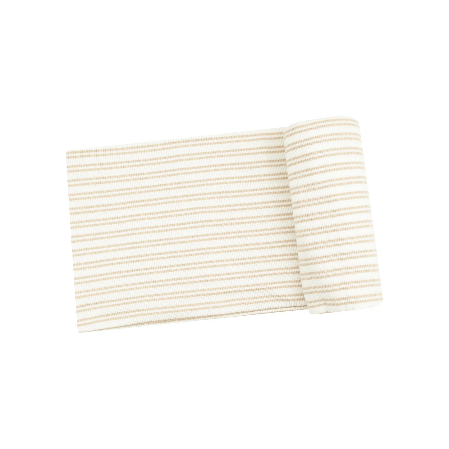 Stripe Oxford Tan Swaddle Blanket