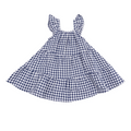 Navy Gingham Twirly Sundress