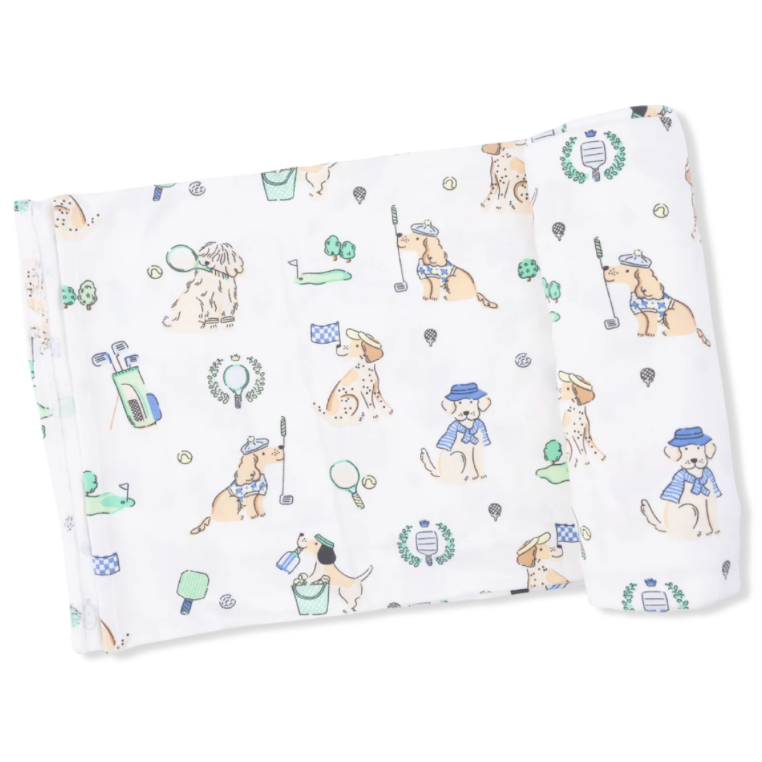 Country Club Dogs Swaddle Blanket