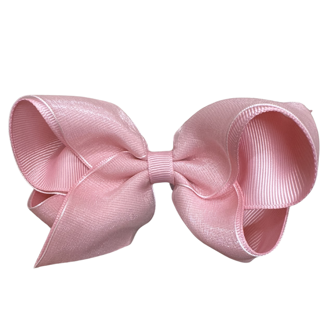 Cherry Blossom Medium Organza Overlay Hair Bow