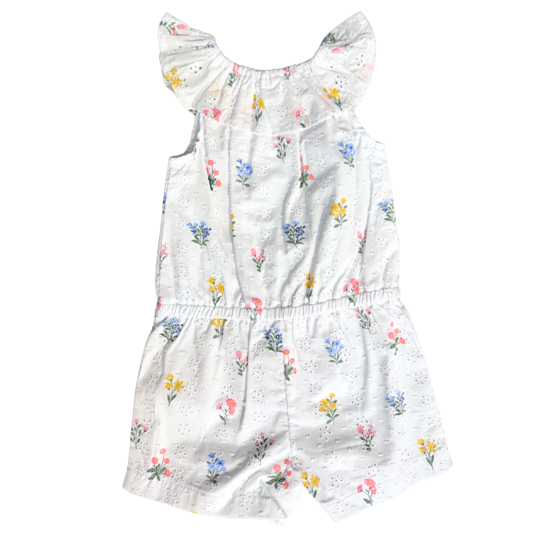 White Garden Eyelet Romper