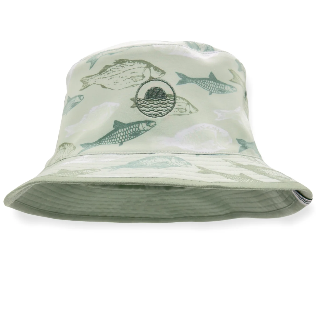 Reversible Bucket Hat in Lily Pad