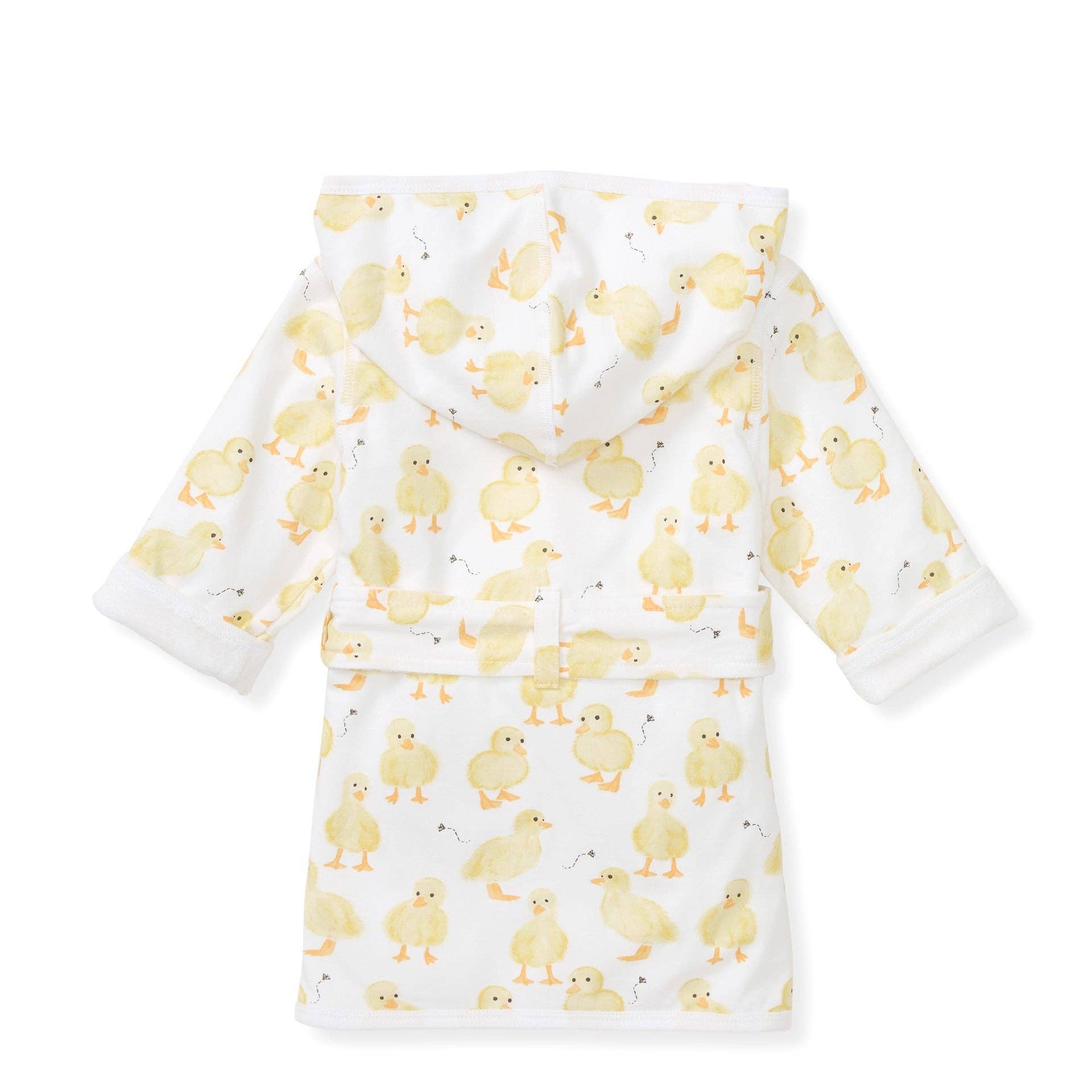 Organic Cotton Knit Terry Hooded Robe - Little Ducks
