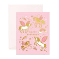 Happy Birthday Unicorns Greeting Card