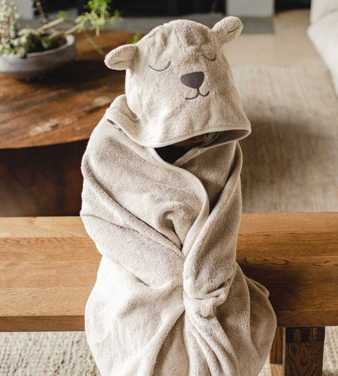 Organic Cotton Toddler Hooded Bear Towel