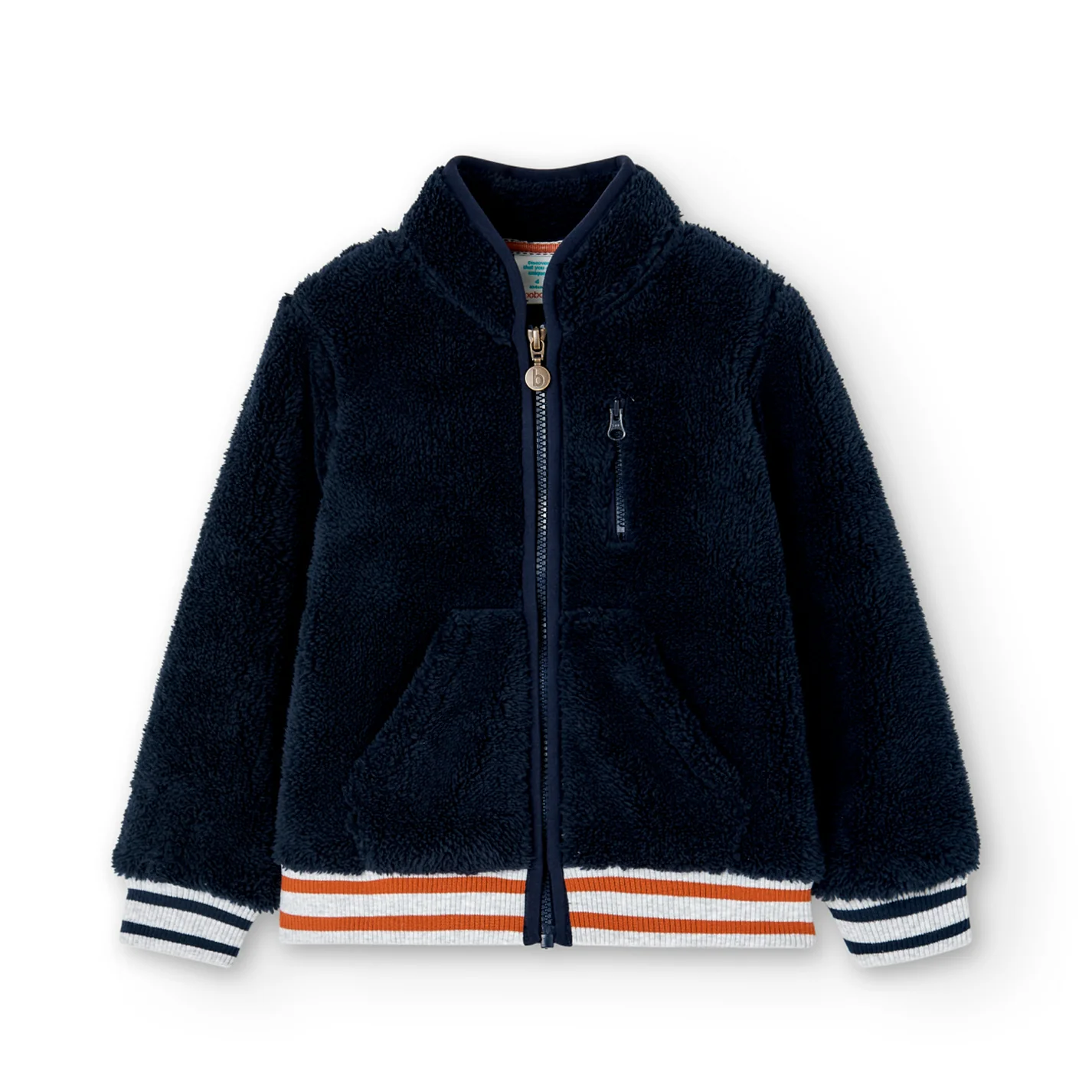 Navy Fleece Banded Jacket