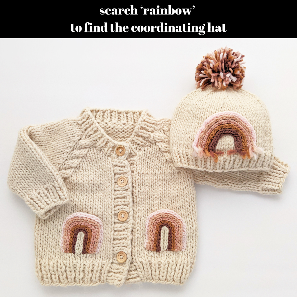 Mauve Rainbow Pocket Cardigan Sweater Baby & Toddler