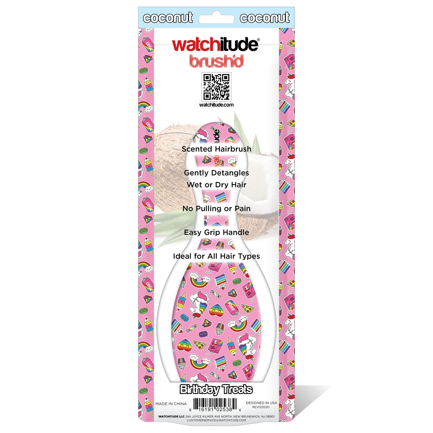 Birthday Treats Scented Hair Brush