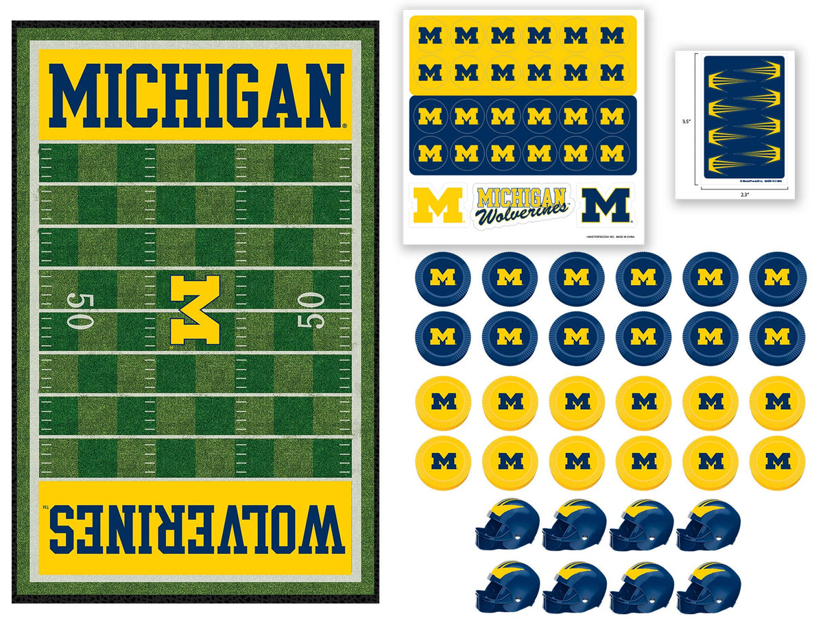 Michigan Wolverines Checkers Board Game