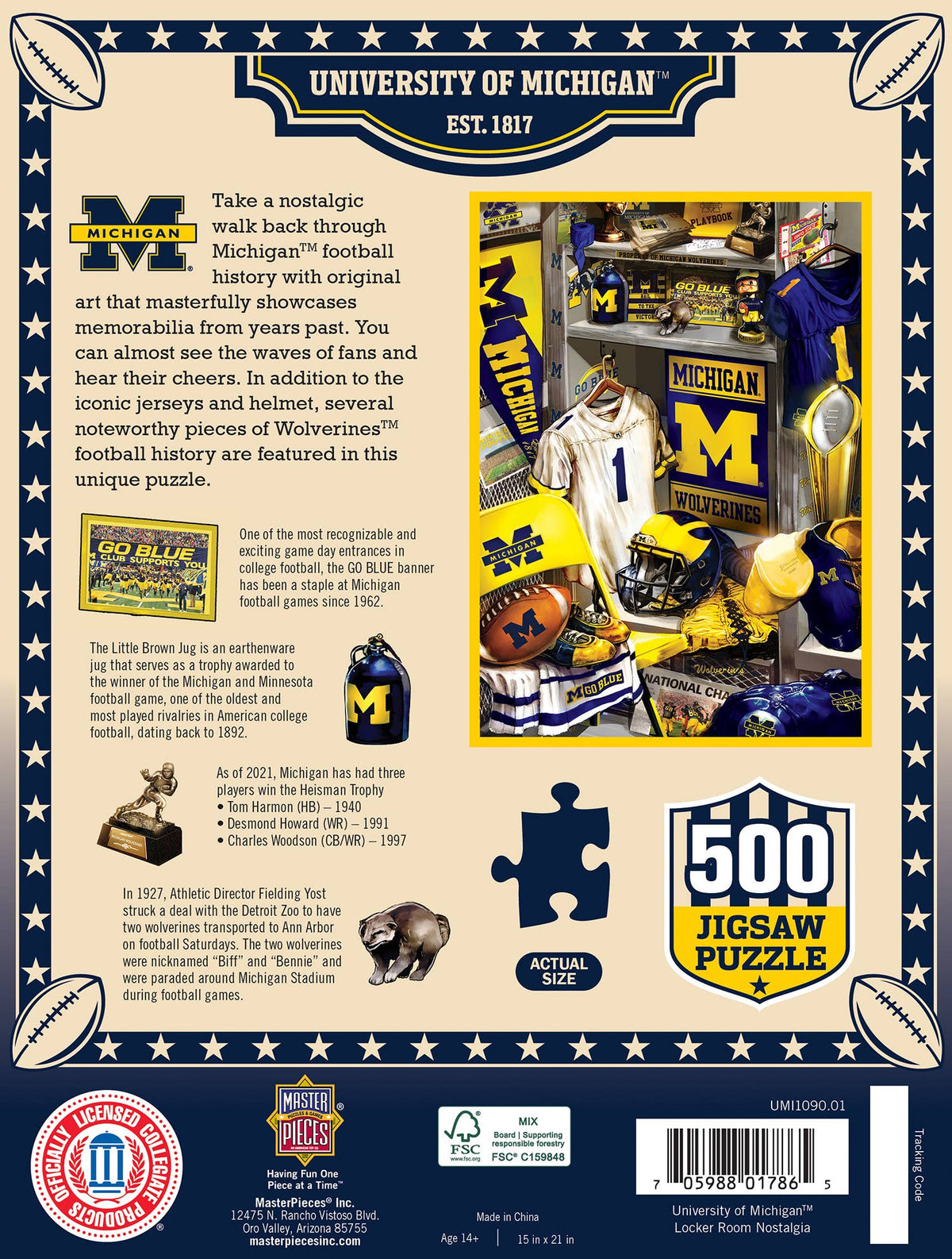 Michigan Wolverines Locker Room Puzzle