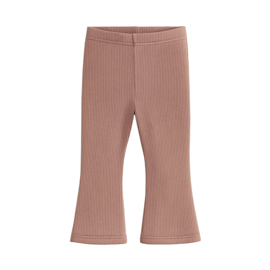 Mauve Nell Ribbed Flare Leggings