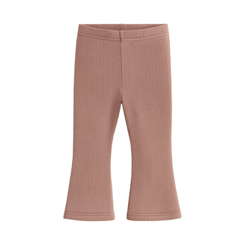 Mauve Nell Ribbed Flare Leggings