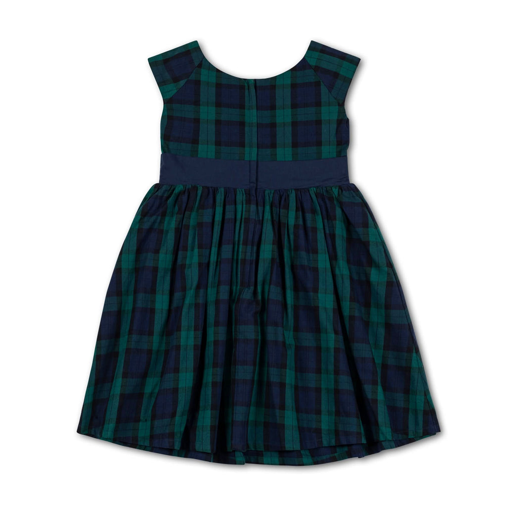 Cap Sleeve Organic Party Dress with Bow Sash