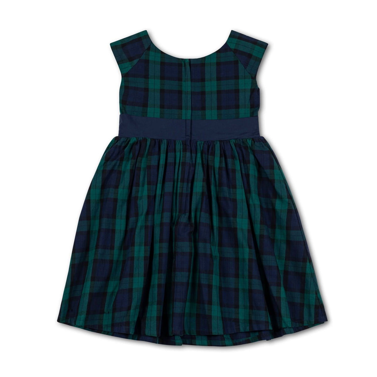 Cap Sleeve Organic Party Dress with Bow Sash