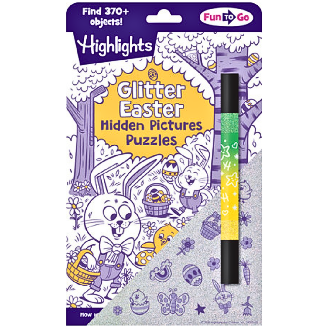 Glitter Easter Hidden Pictures Puzzles - Kids Activity Book