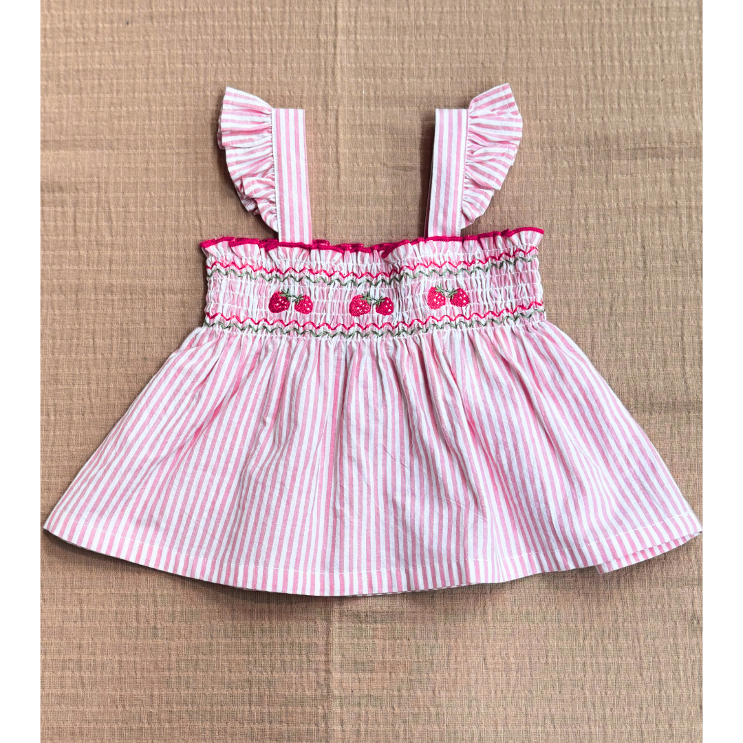 Strawberry Flutter Woven Toddler Set