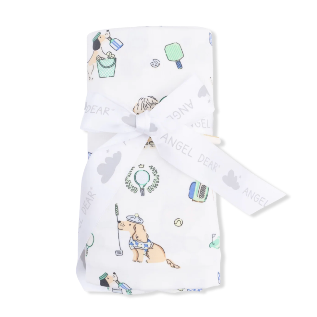 Country Club Dogs Swaddle Blanket