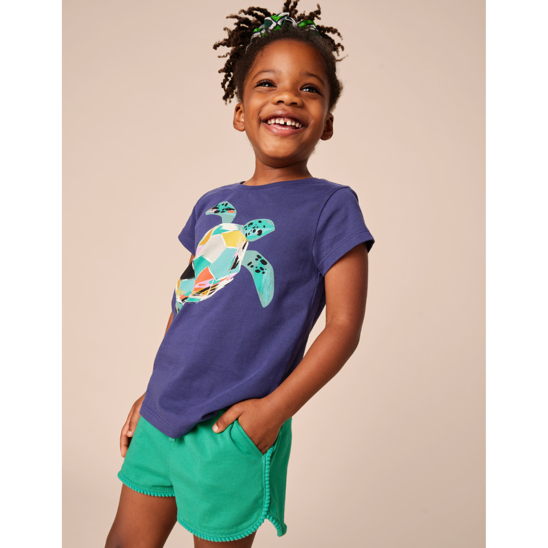 Viridian Pom-Pom Shorts