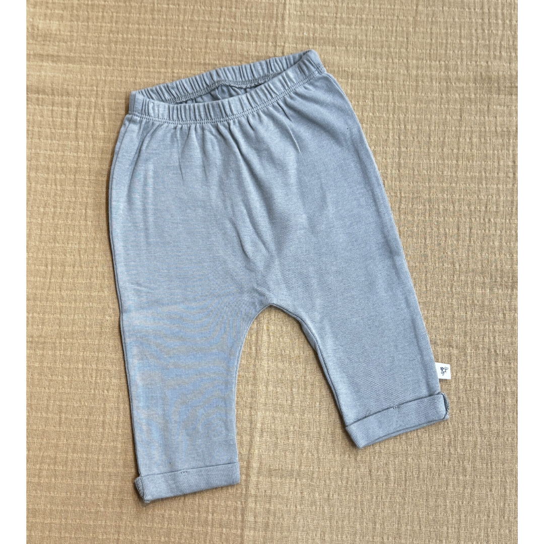 Grey Organic Cotton Baby Pants