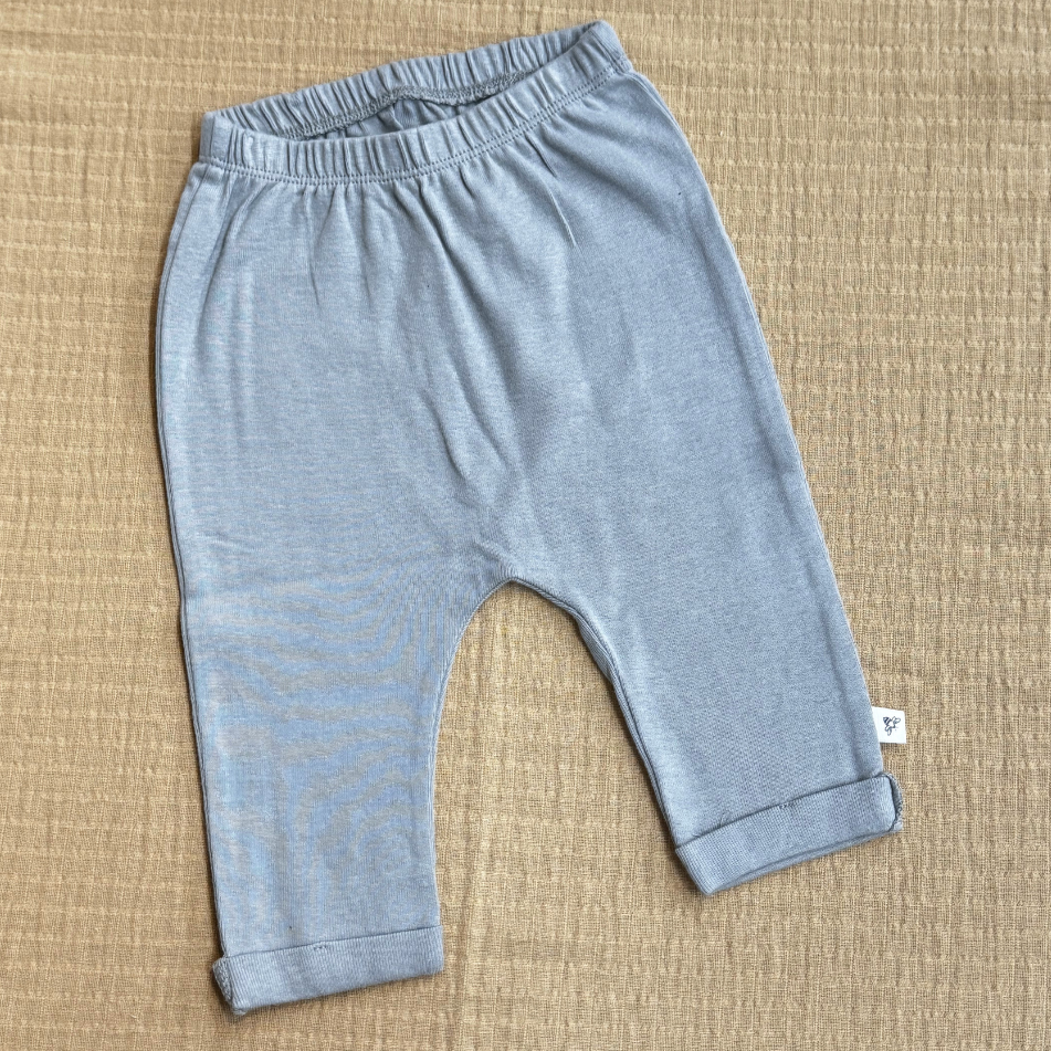 Grey Organic Cotton Baby Pants