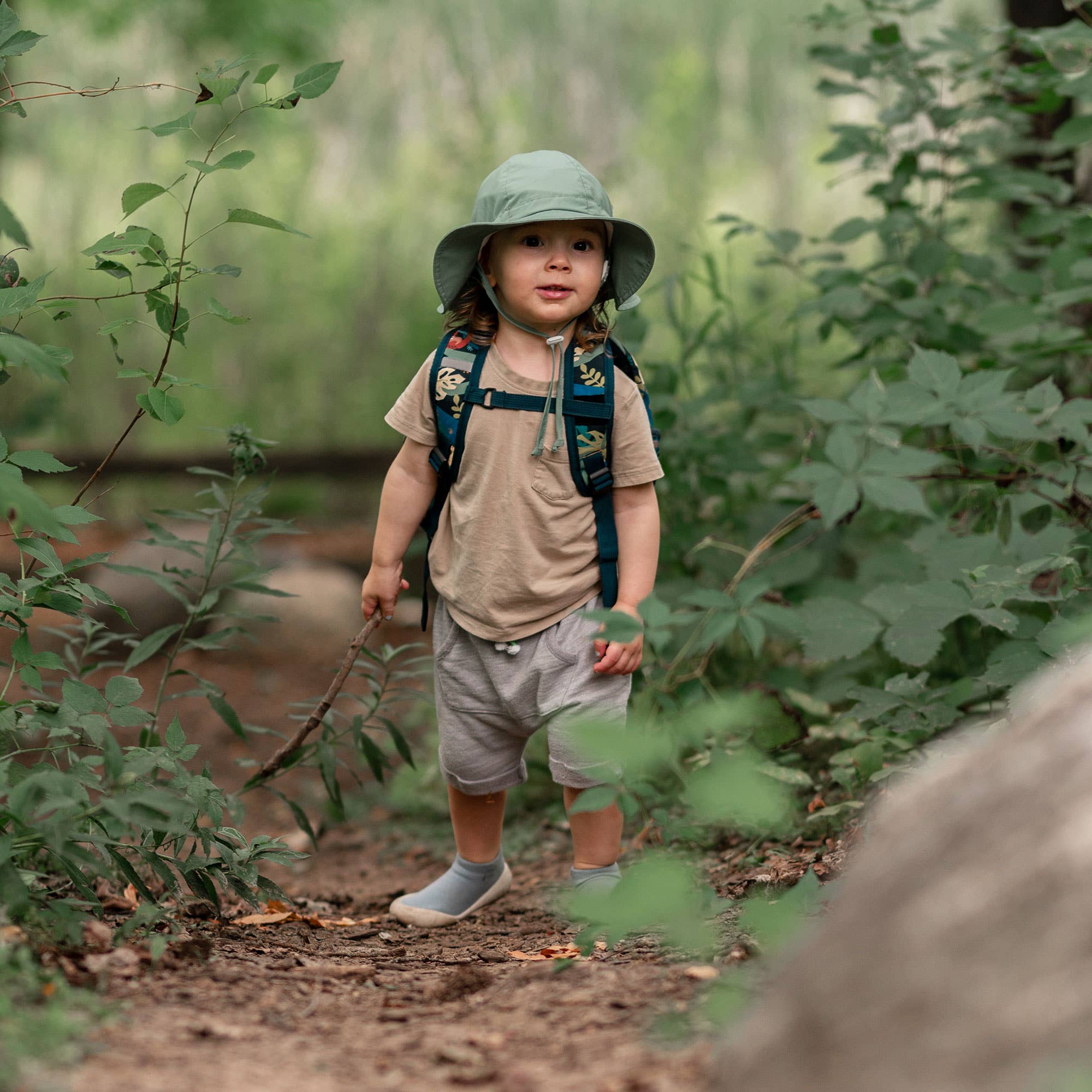 Juniper Green Cotton Floppy Hat