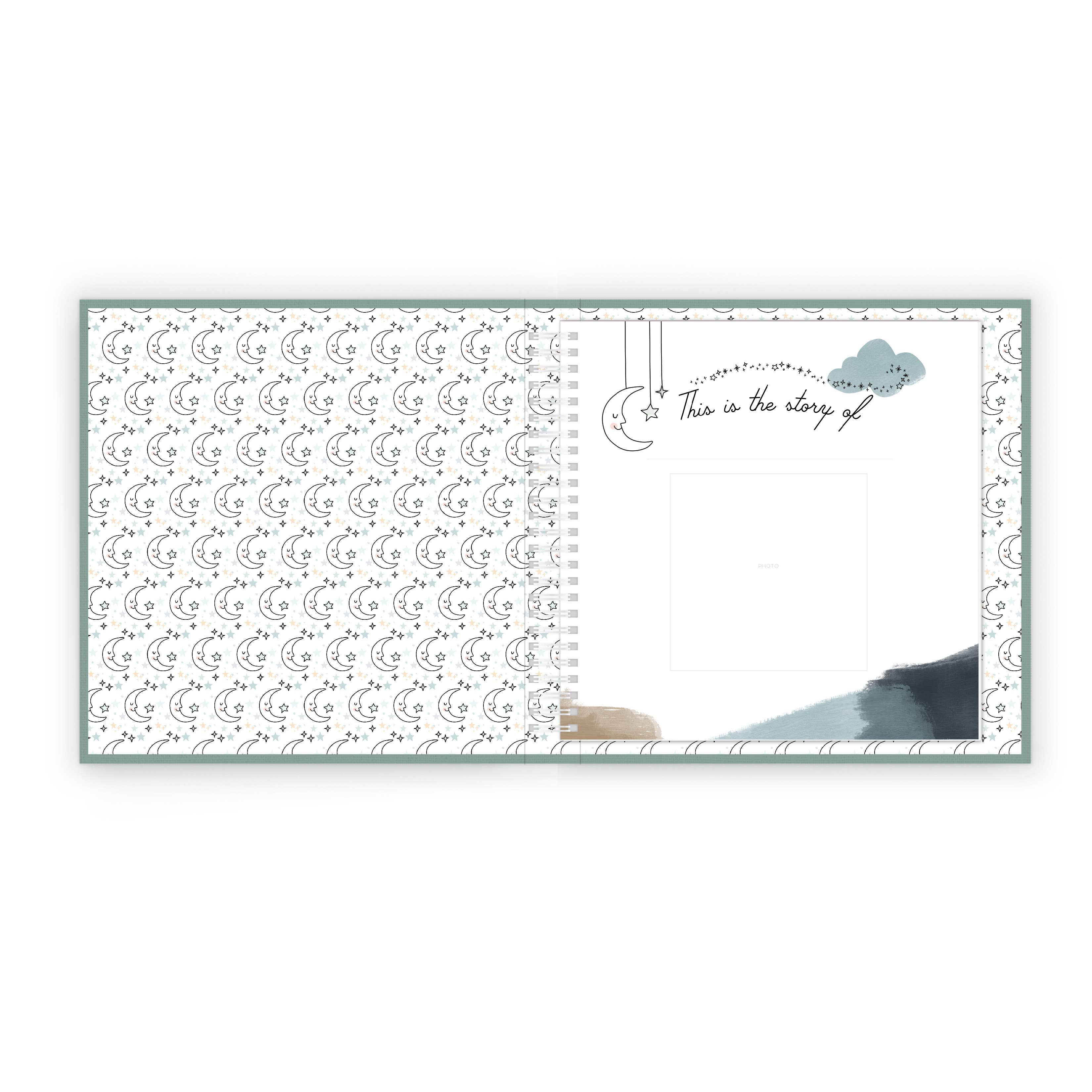 Baby Memory Book - Celestial Skies First Year Keepsake | Lucy Darling