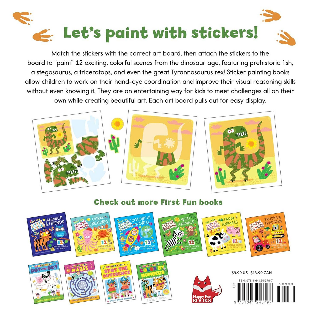 First Fun Sticker Painting: Dinosaurs - 12 Scenes to Create! – My Urban ...