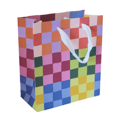 Rainbow Check Gift Bag