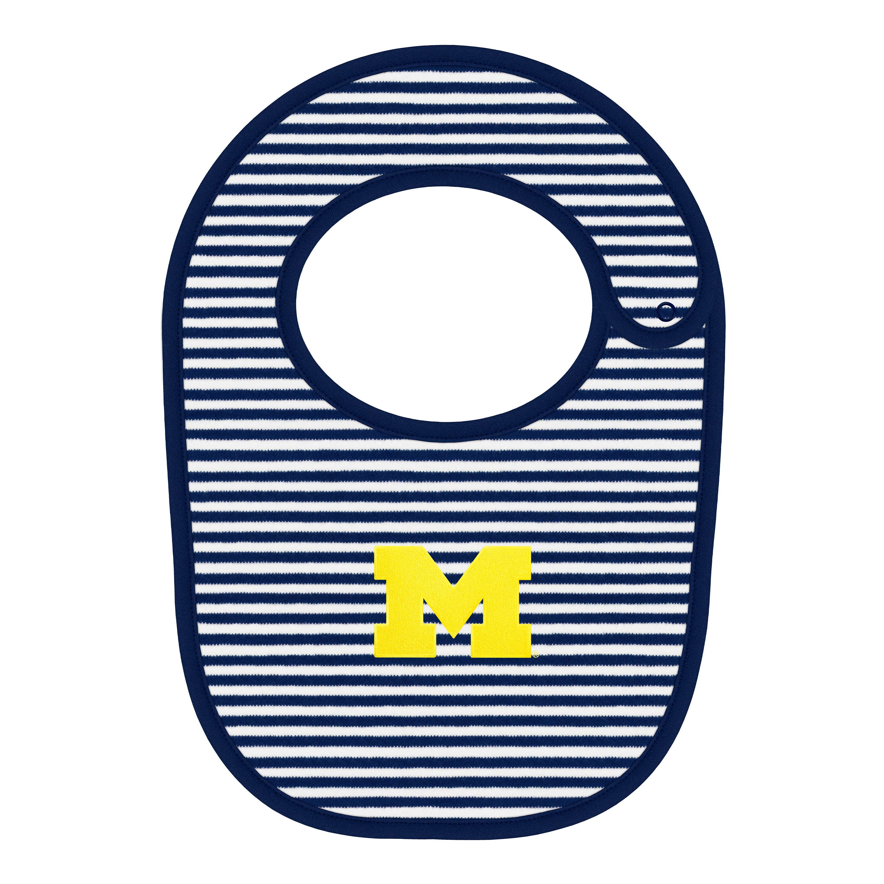 Michigan Wolverines Newborn Striped Bib