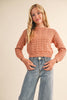 Copper Pointelle Sweater