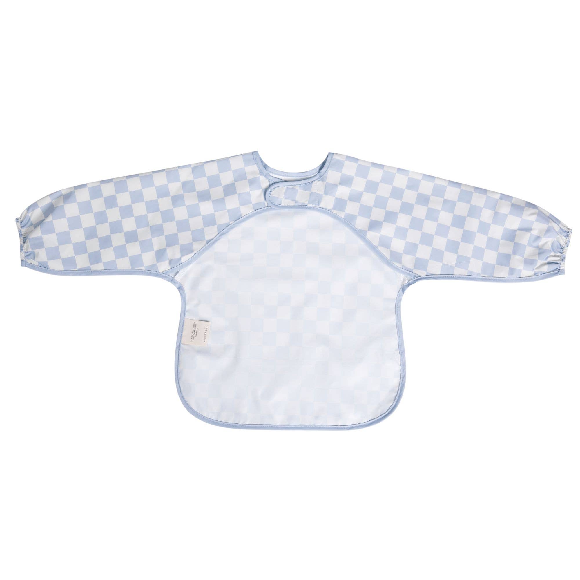 Blue Checkers Smock Bib