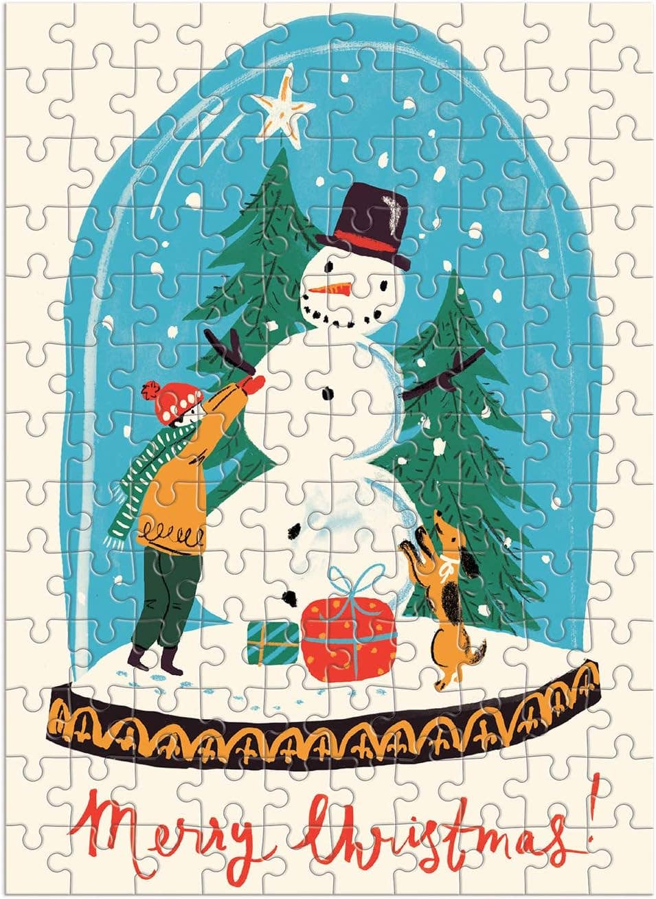 Snow Globe 130 Piece Puzzle Ornament