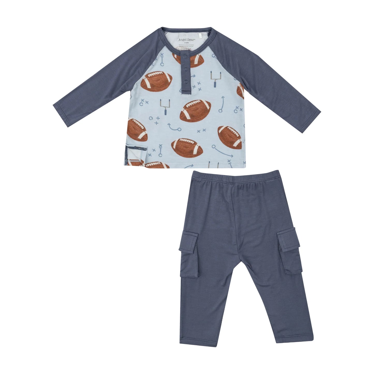 Blue Footballs Raglan Outfit