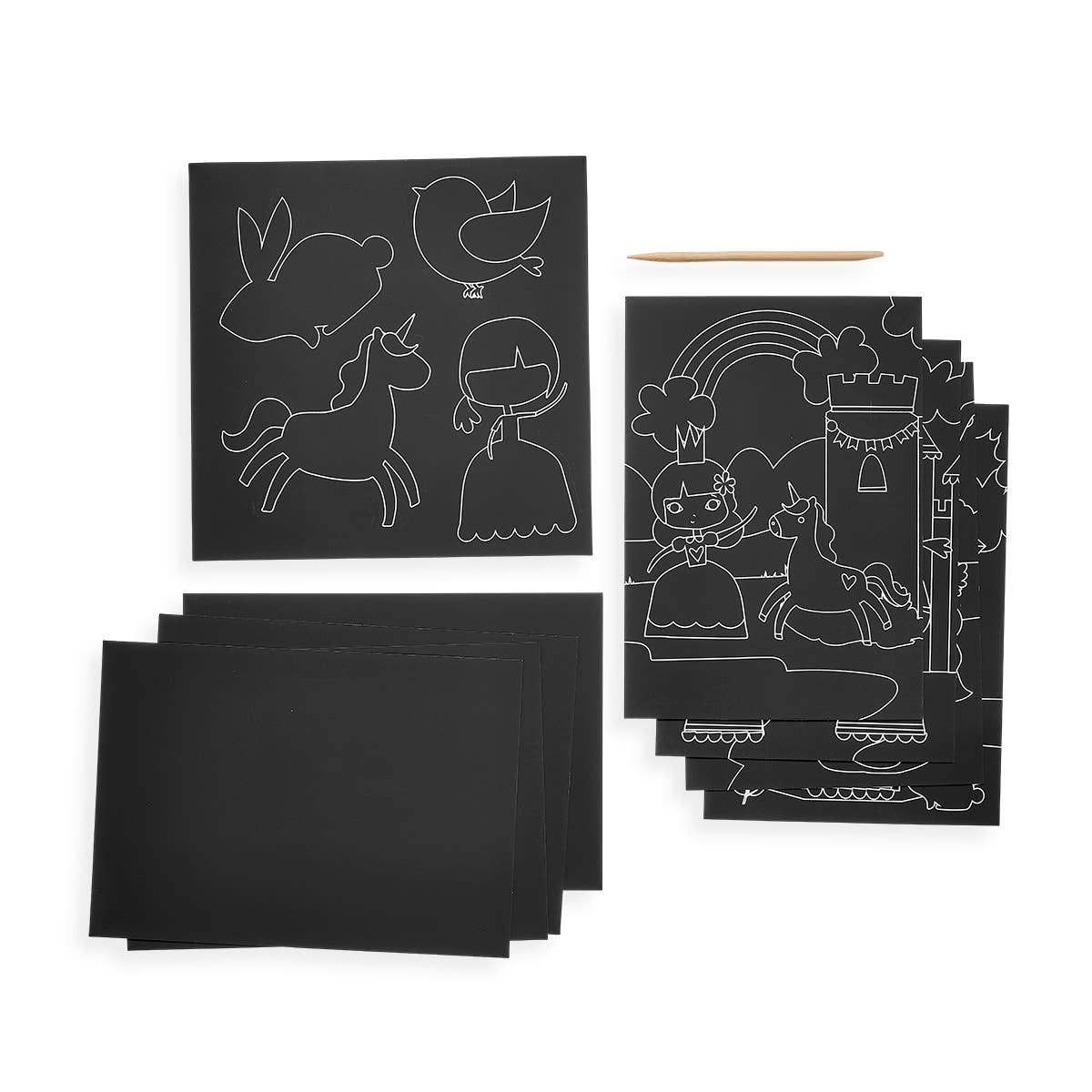 Scratch Art Kit for Kids - Princess Garden 10 Piece Set | OOLY